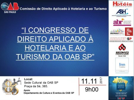 1º Congresso de Direito aplicado à Hotelaria e ao Turismo da OAB SP